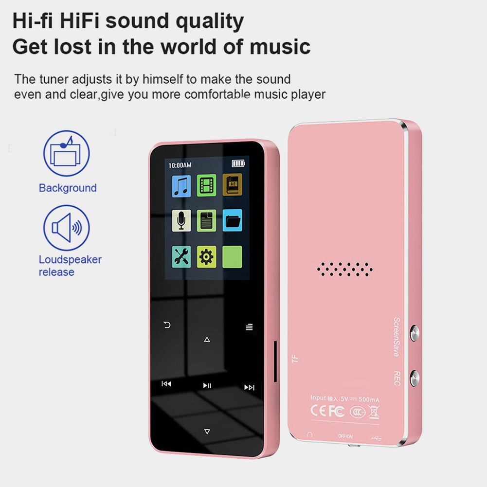 thumbnail image 1 of Reproductor MP3 MP4 TFT Touch Bluetooth Video Walkman (con 8G) Rosa, 1 of 5