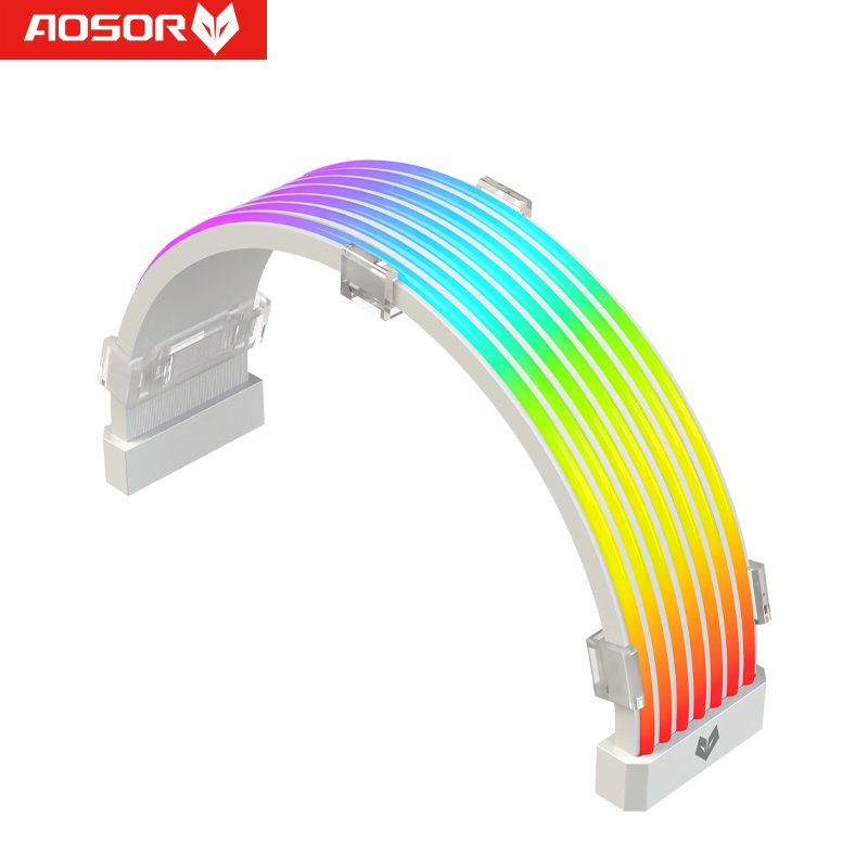 thumbnail image 4 of Luz AOSOR LED flexible 5V ARGB Aura Sync Tira de neón para chasis PC, 4 of 9