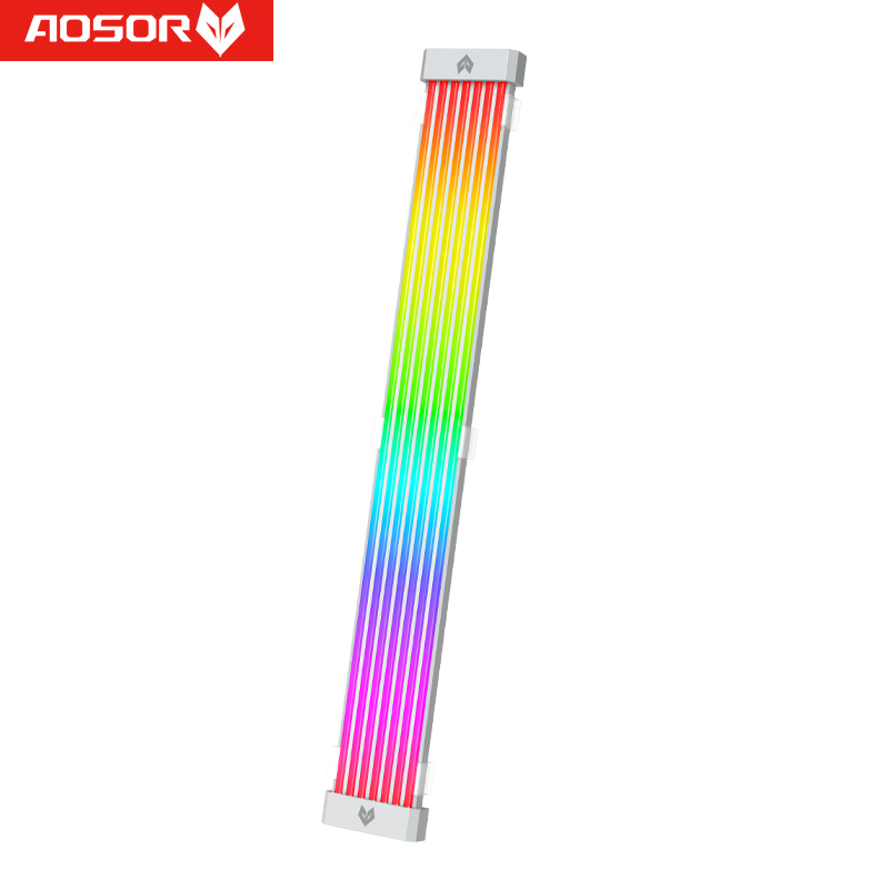thumbnail image 1 of Luz AOSOR LED flexible 5V ARGB Aura Sync Tira de neón para chasis PC, 1 of 9