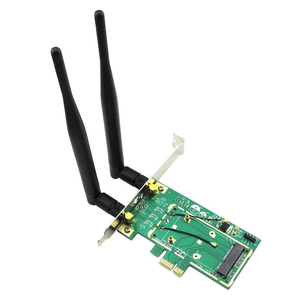 thumbnail image 3 of Tarjeta de red inalámbrica WiFi Mini PCI Express a tarjeta adaptadora PCIe de escritorio, 3 of 5