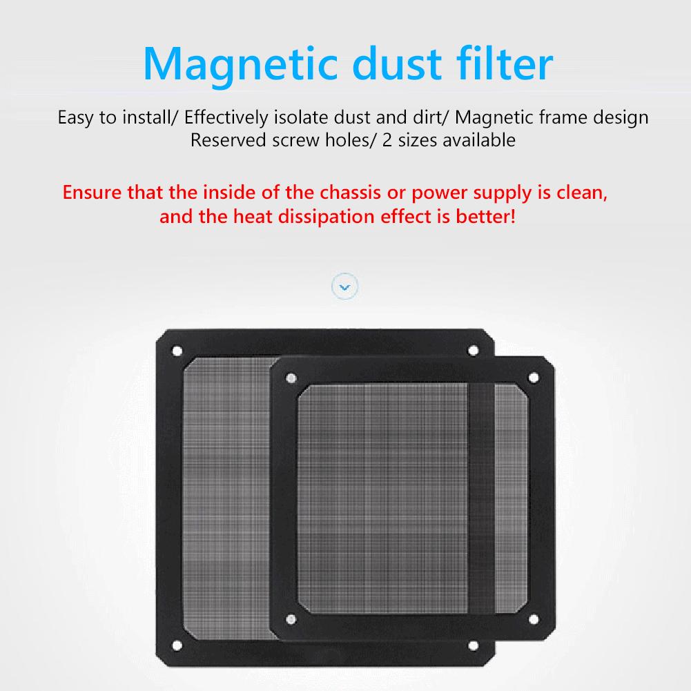 thumbnail image 5 of Filtro de polvo magnético 5 uds Ehuebsd ventilador con cubierta negro 14cm, 5 of 9