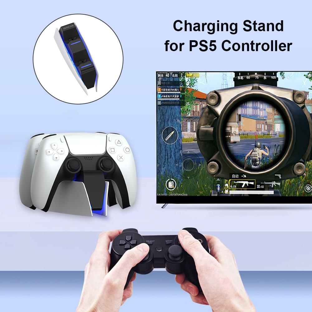 thumbnail image 4 of Estación de controlador inalámbrico con base de carga dual USB tipo C para PS5, 4 of 6