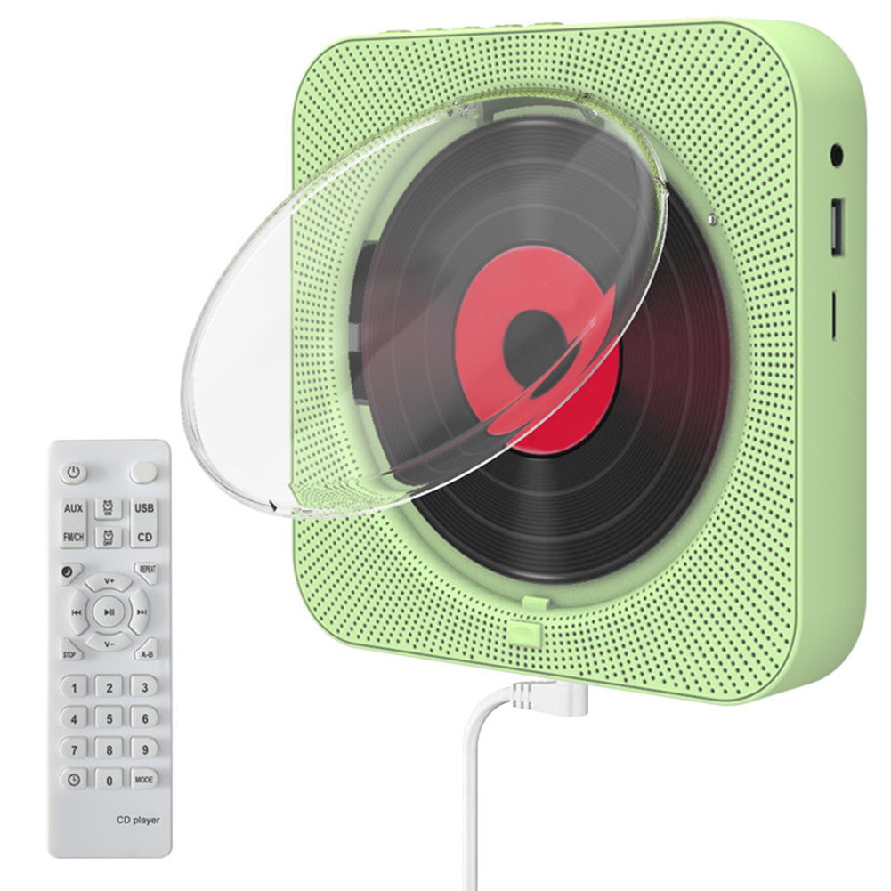 thumbnail image 2 of Reproductor multimedia portátil Ehuebsd Bluetooth CD de pared Verde, 2 of 8