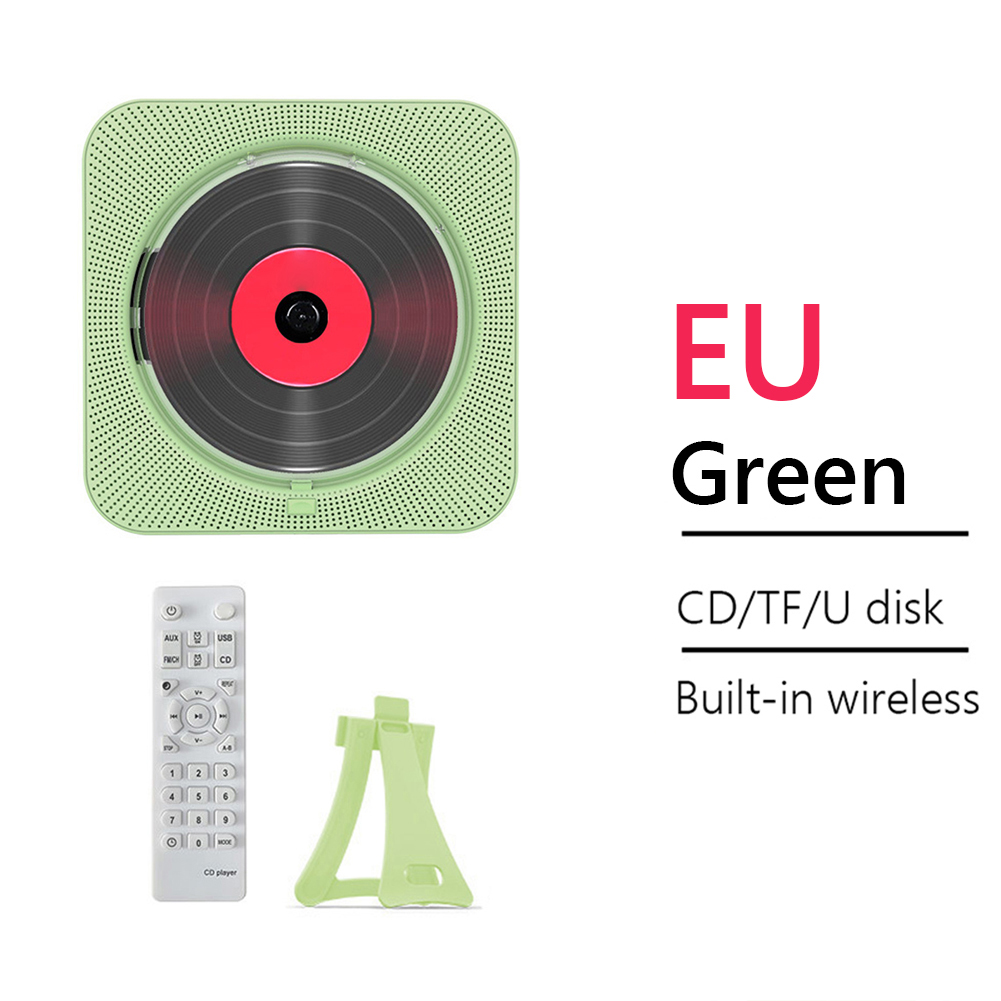 thumbnail image 1 of Reproductor multimedia portátil Ehuebsd Bluetooth CD de pared Verde, 1 of 8