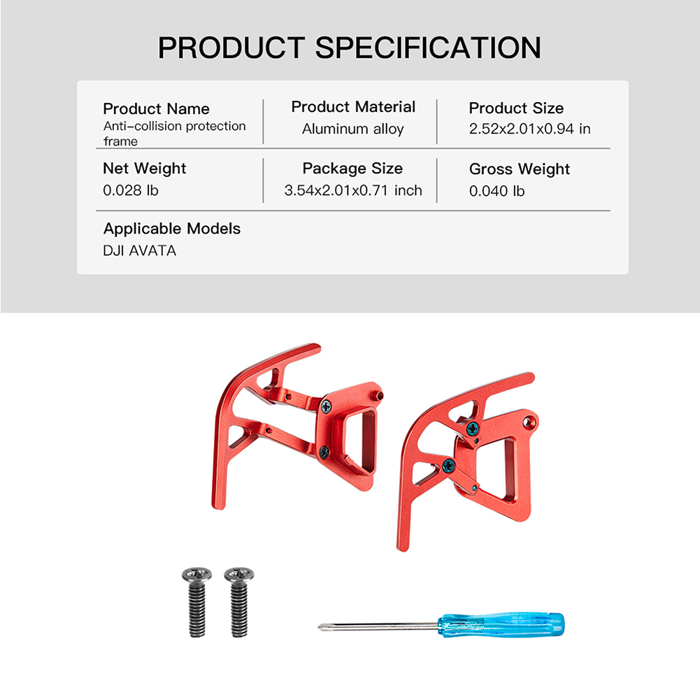 Gimbal Bumper Guard Bar Protector Ehuebsd Aleación de aluminio para Drone Accesorios para DJI Avata
