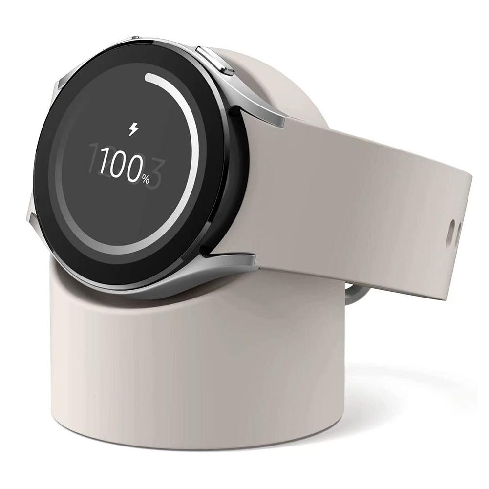 thumbnail image 3 of Organizador de cables con soporte de cargador inalámbrico de silicona Ehuebsd para Galaxy Watch 5/5Pro Beige, 3 of 8