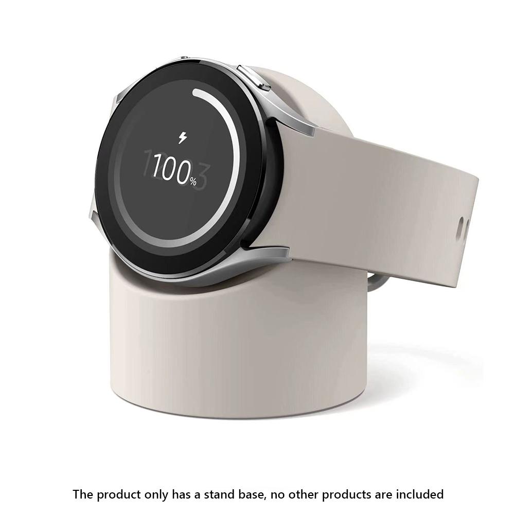 thumbnail image 4 of Organizador de cables con soporte de cargador inalámbrico de silicona Ehuebsd para Galaxy Watch 5/5Pro Beige, 4 of 8