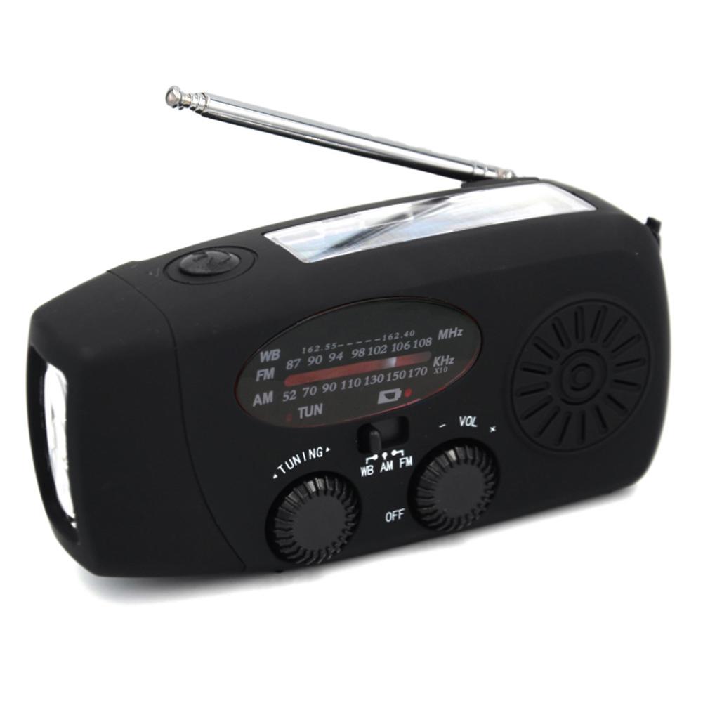 thumbnail image 3 of Antorcha de Radio solar Ehuebsd portátil 2000 mAh FM AM WB NOAA negro, 3 of 9