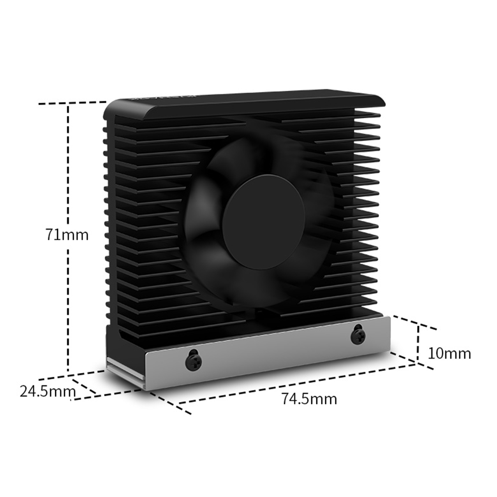 thumbnail image 2 of Ventiladores de refrigeración activos 5V 3PIN ARGB CNC Tower Disipador de calor Ventilador para M.2 2280 SSD, 2 of 9