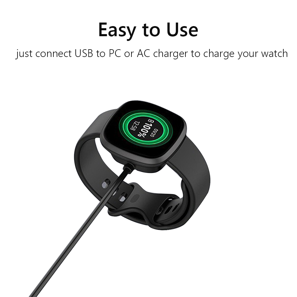 1/2 Uds cargador magnético 5V 1A 50/100cm Ehuebsd base de carga para Fitbit Versa 4/3