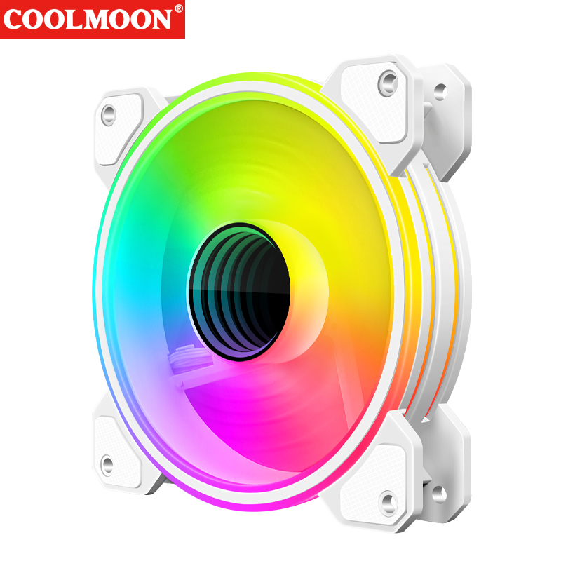 thumbnail image 4 of Ventilador de refrigeración silencioso Ehuebsd 12cm 4 pines PWM 5V 3 pines ARGB Aura Sync blanco, 4 of 9