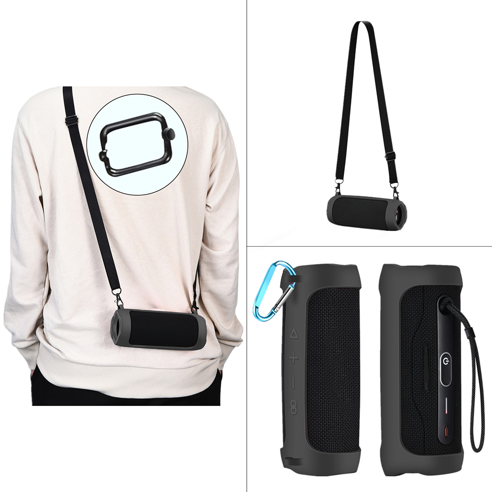 thumbnail image 4 of Funda de transporte de silicona Estuche de transporte impermeable portátil para JBL Flip 6/Flip 5, 4 of 9