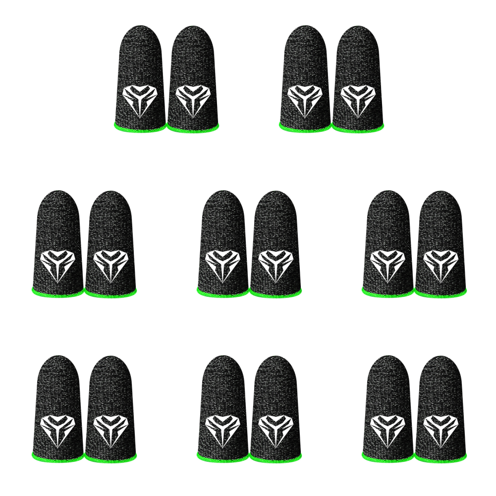 thumbnail image 3 of 8 pares de fundas para los dedos para PUBG, transpirable, a prueba de sudor, cubierta para la yema del dedo (verde), 3 of 8