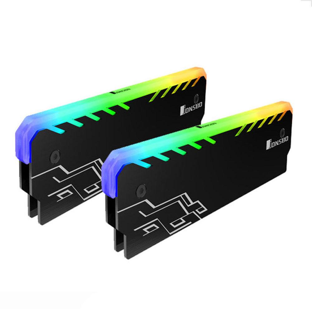 thumbnail image 3 of 2 uds RGB disipador para memoria RAM PC de escritorio DDR DDR3 DDR4 memoria disipador de calor (negro), 3 of 9
