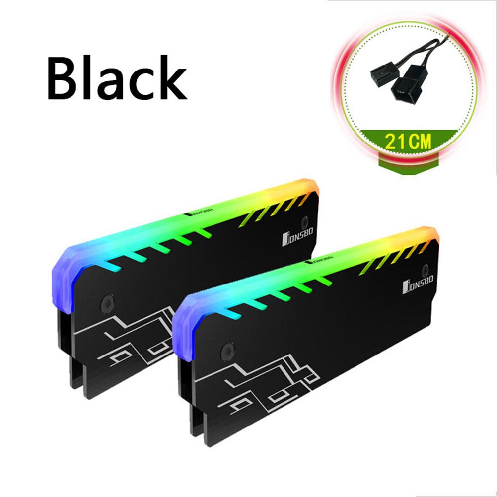 thumbnail image 4 of 2 uds RGB disipador para memoria RAM PC de escritorio DDR DDR3 DDR4 memoria disipador de calor (negro), 4 of 9
