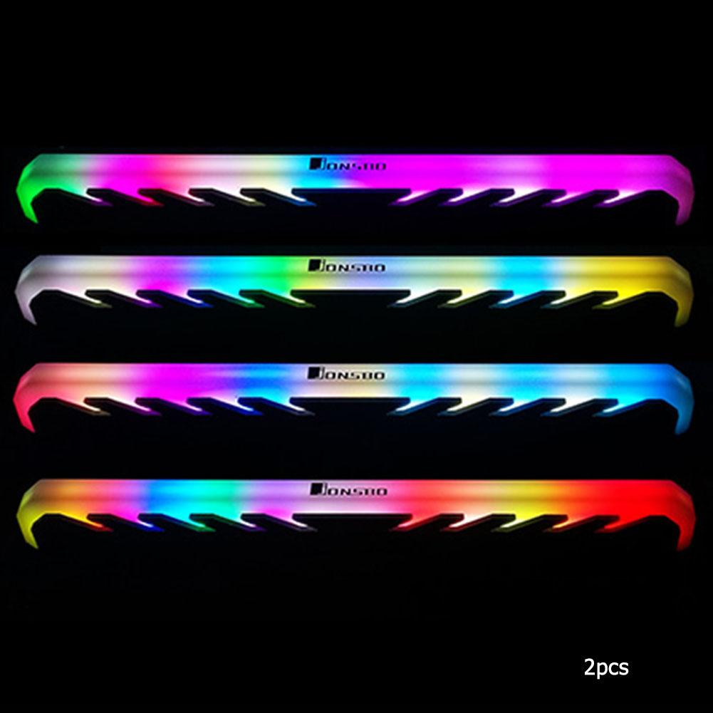 thumbnail image 5 of 2 uds RGB disipador para memoria RAM PC de escritorio DDR DDR3 DDR4 memoria disipador de calor (negro), 5 of 9
