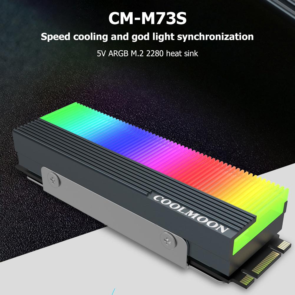 thumbnail image 4 of 4 Uds CM-M2A M.2 disipador térmico para SSD enfriador 2280 ARGB radiador de disco de estado sólido, 4 of 8