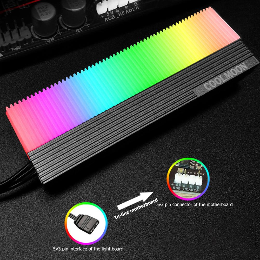 thumbnail image 5 of 4 Uds CM-M2A M.2 disipador térmico para SSD enfriador 2280 ARGB radiador de disco de estado sólido, 5 of 8