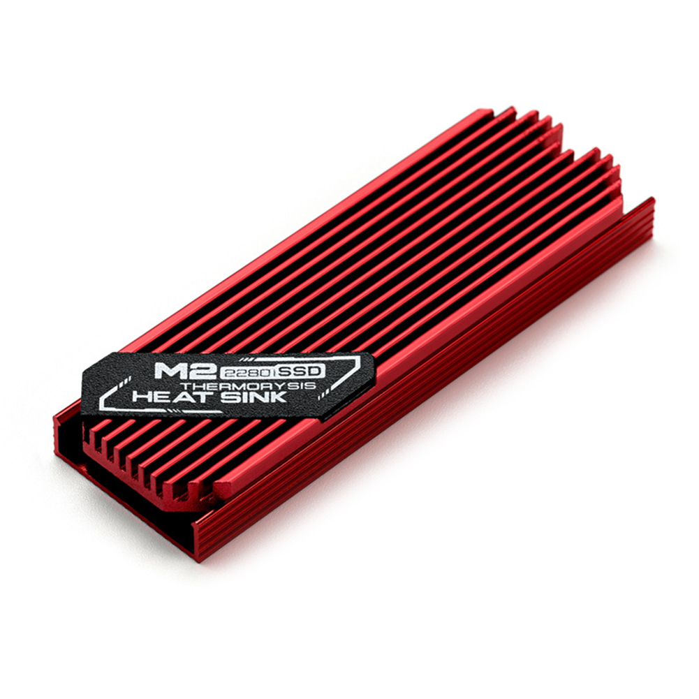 thumbnail image 4 of Radiador de calor disipador de calor disco duro estado sólido M.2 6 piezas para SSD PCIE 2280 rojo, 4 of 8