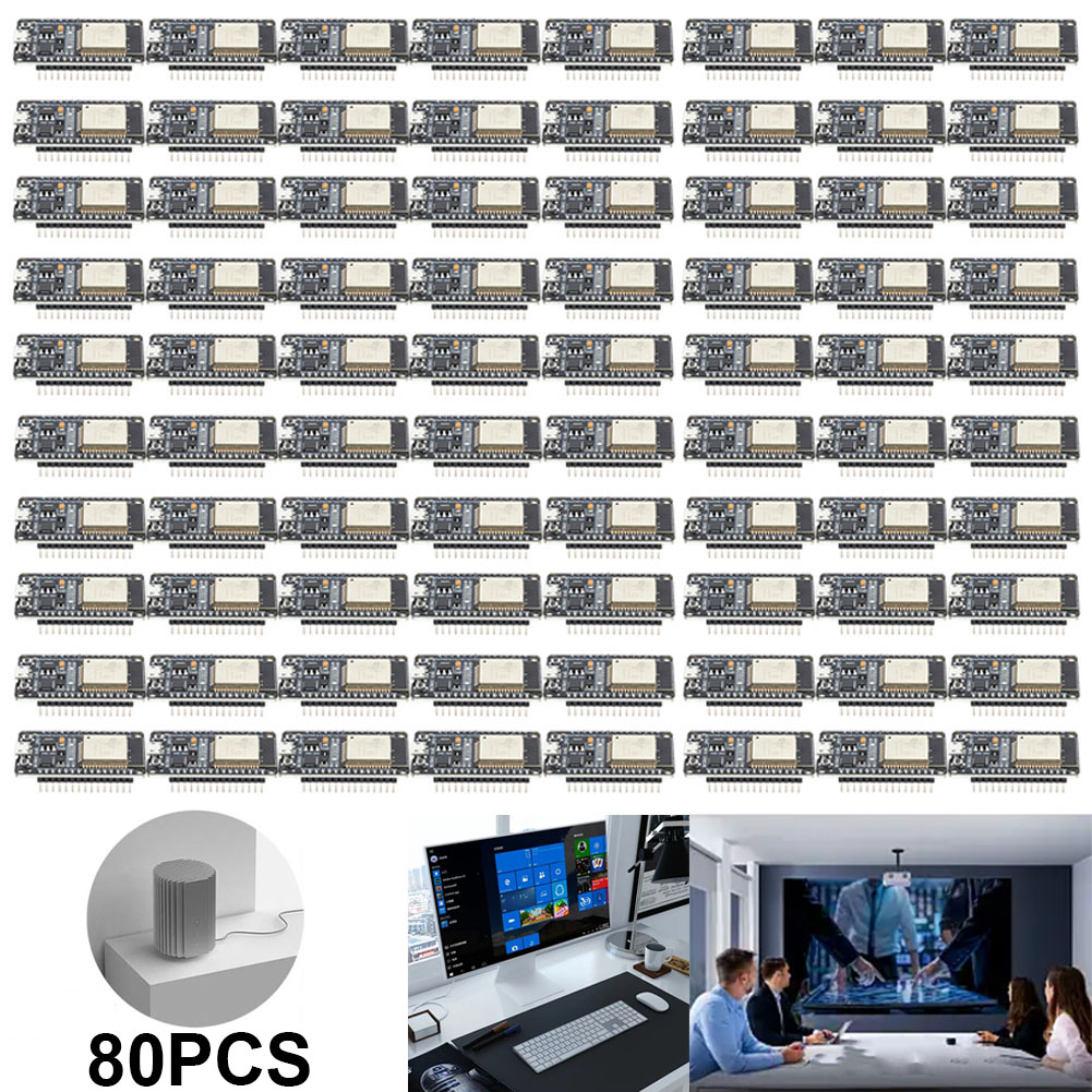 thumbnail image 1 of Placa de desarrollo de CPU de doble núcleo 80 Uds ESP-32S ESP-WROOM-32 ESP32 Bluetooth compatible con WIFI Ehuebsd, 1 of 7