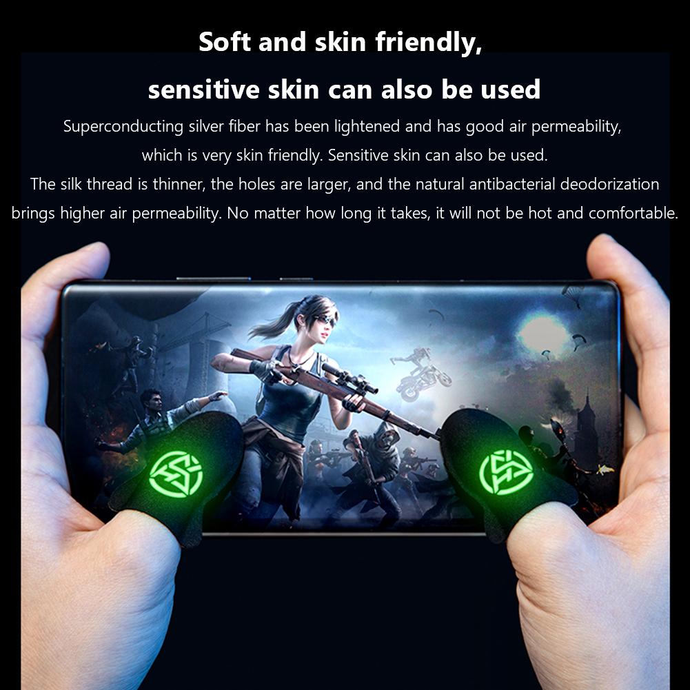 thumbnail image 2 of Guantes de Pulgar Ehuebsd 40 Uds Cubierta de Dedo Antideslizante Luminoso Controlador de Juego para PUBG Mobile, 2 of 9