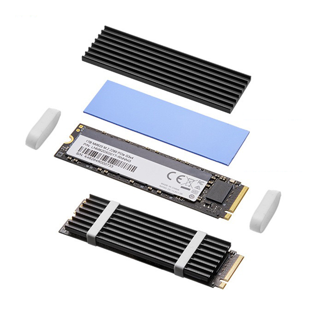 thumbnail image 5 of Disipador de calor SSD de metal con tornillos Disipador de calor de unidad de estado sólido para PS5 NVMe M.2 2280, 5 of 9