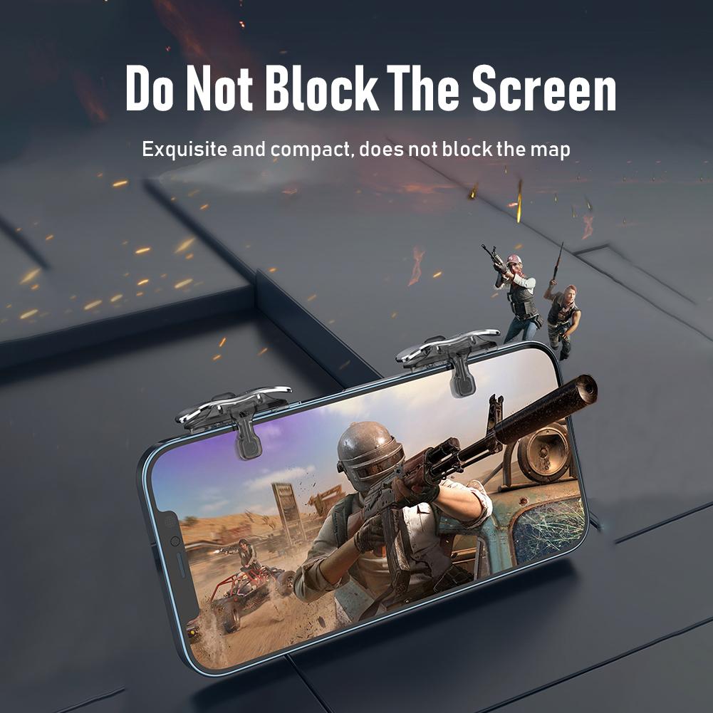 thumbnail image 4 of 1 par de disparadores de juego para teléfono, controlador móvil PUBG, tiradores de botón de Joystick, 4 of 7