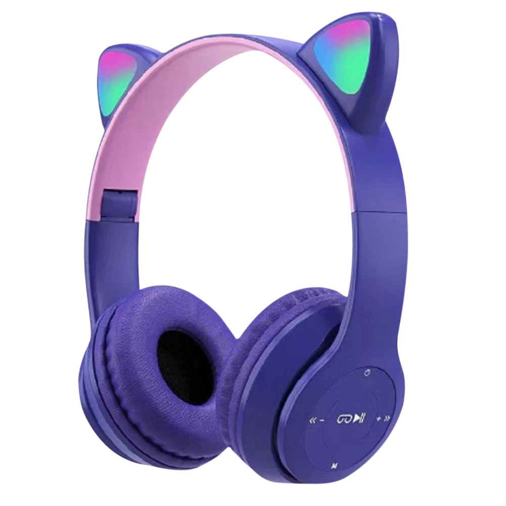 thumbnail image 4 of Auriculares Gaming Cat Ear Over-Ear Auriculares Stereo Bass para teléfono PC púrpura, 4 of 8