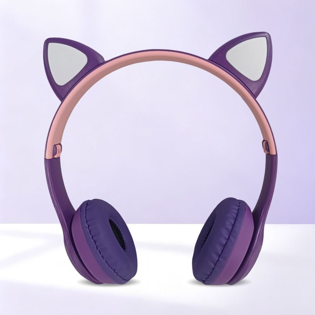 thumbnail image 5 of Auriculares Gaming Cat Ear Over-Ear Auriculares Stereo Bass para teléfono PC púrpura, 5 of 8