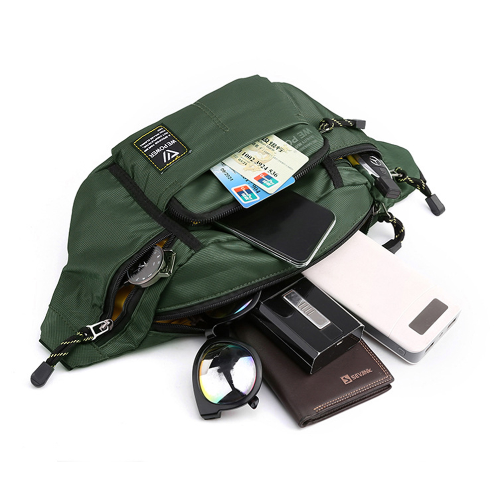 thumbnail image 1 of Bolsa de pecho para hombre, riñonera informal de nailon ajustable, accesorios para deportes al aire libre seguros, 1 of 9