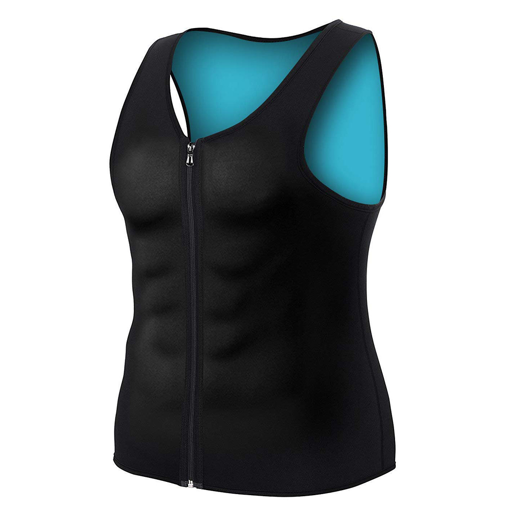 thumbnail image 5 of Fajas de neopreno para el cuerpo para hombres sudorosos que adelgazan la camiseta sin mangas deportiva para hacer ejercicio y hacer ejercicio, 5 of 9