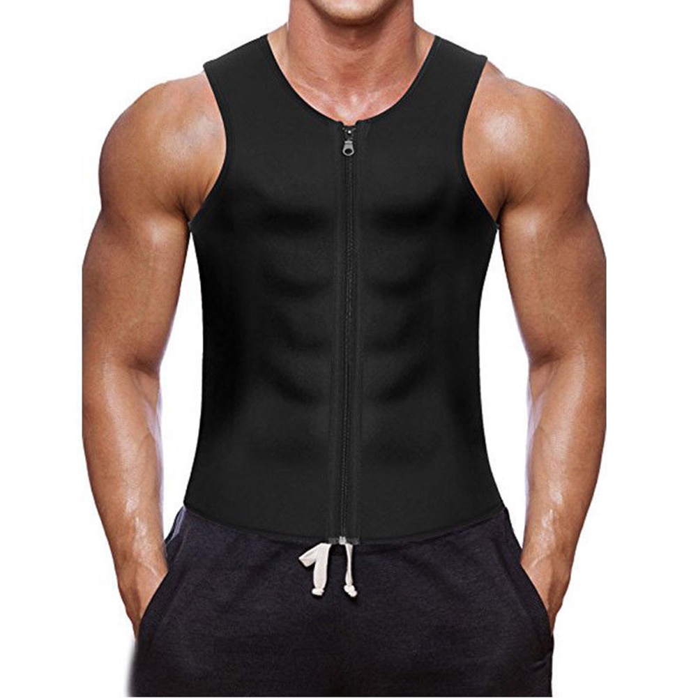 thumbnail image 1 of Fajas de neopreno para el cuerpo para hombres sudorosos que adelgazan la camiseta sin mangas deportiva para hacer ejercicio y hacer ejercicio, 1 of 9