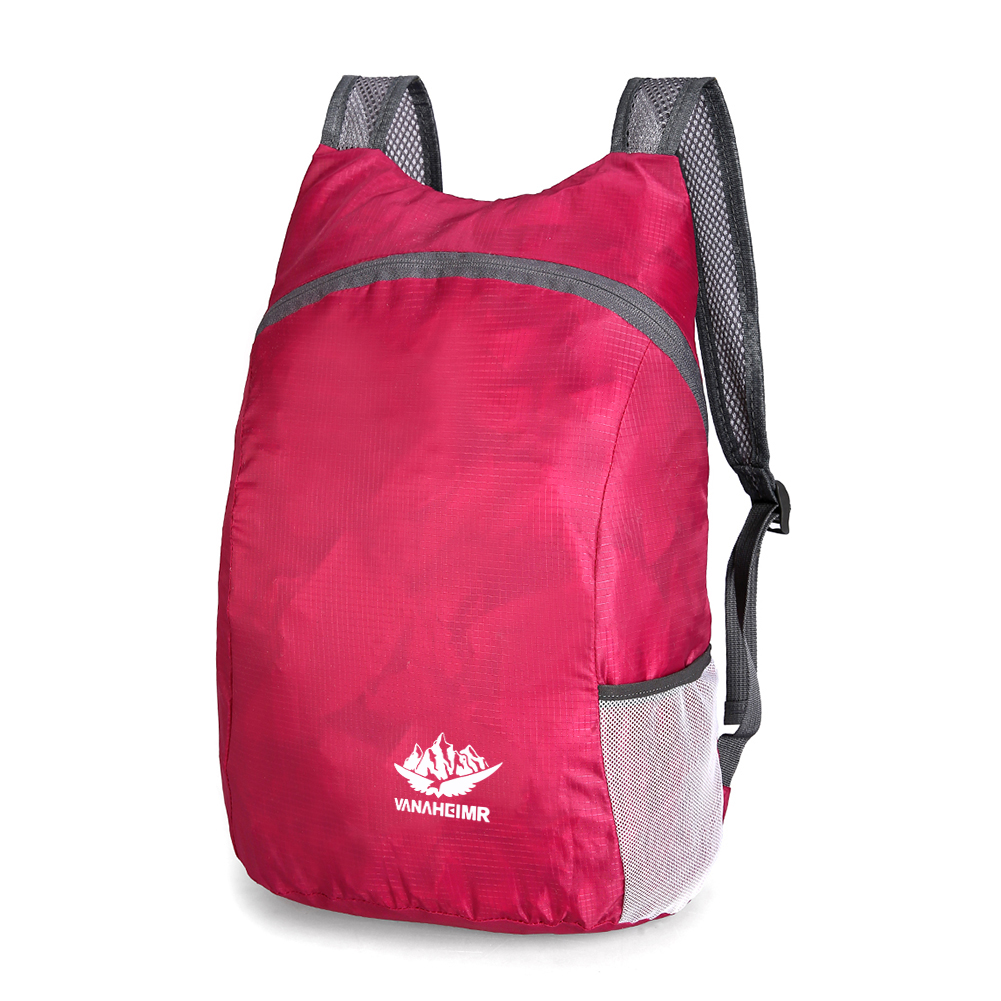 thumbnail image 1 of Mochila plegable Ehuebsd impermeable para viajes al aire libre rosa rojo 2 uds, 1 of 7