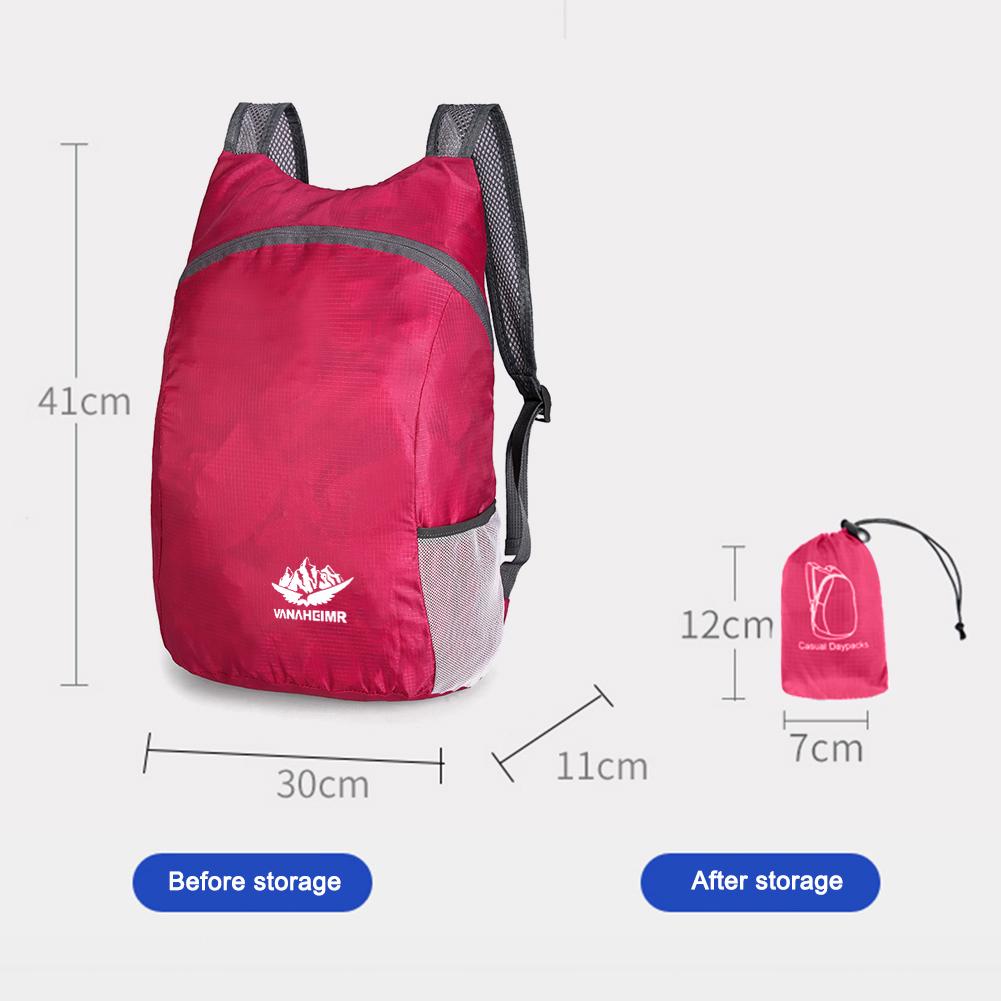 thumbnail image 2 of Mochila plegable Ehuebsd impermeable para viajes al aire libre rosa rojo 2 uds, 2 of 7