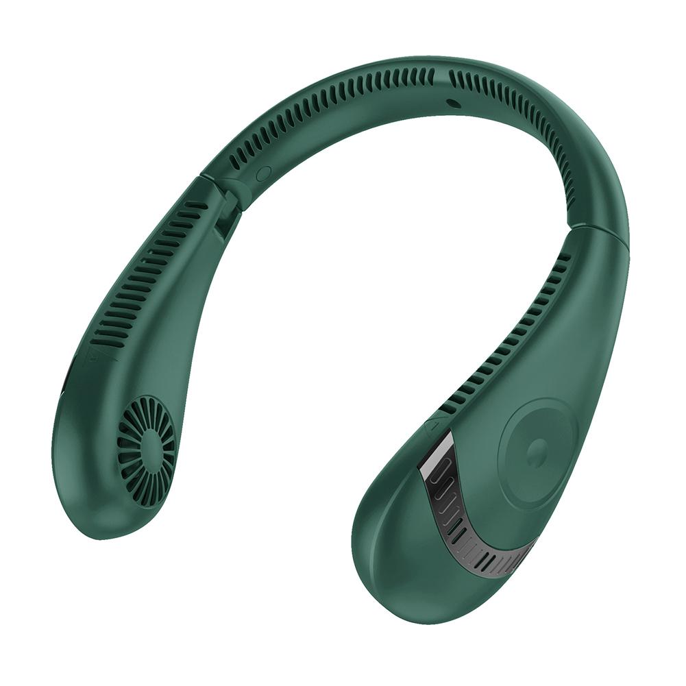 thumbnail image 3 of Ventilador de cuello colgante de 5000 mAh Ventiladores silenciosos sin aspas recargables por USB Sport Green, 3 of 3