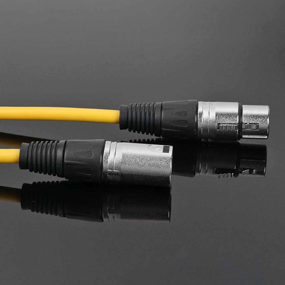 thumbnail image 5 of Cable XLR de 3 pines, a , 1 m, cable de micrófono blindado, amarillo, 5 of 9