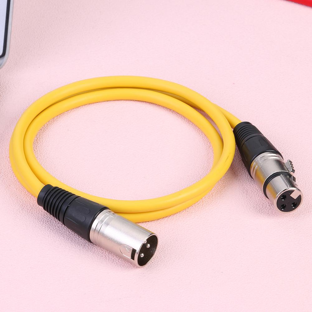 Cable XLR de 3 pines, a , 1 m, cable de micrófono blindado, amarillo