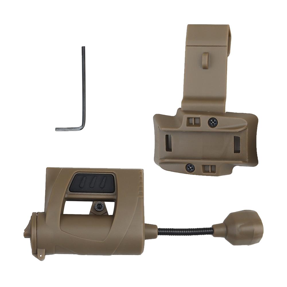 thumbnail image 1 of Equipo ligero Airsoft Casco Linterna Antorcha Ahorro de energía Caza (Tan), 1 of 9