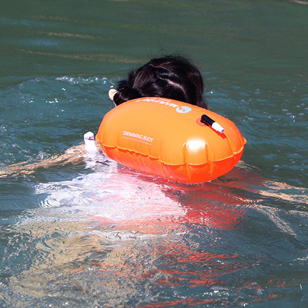 thumbnail image 1 of Flotador inflable para natación, bolsa seca al aire, boya de PVC, deporte acuático, naranja, 1 of 9