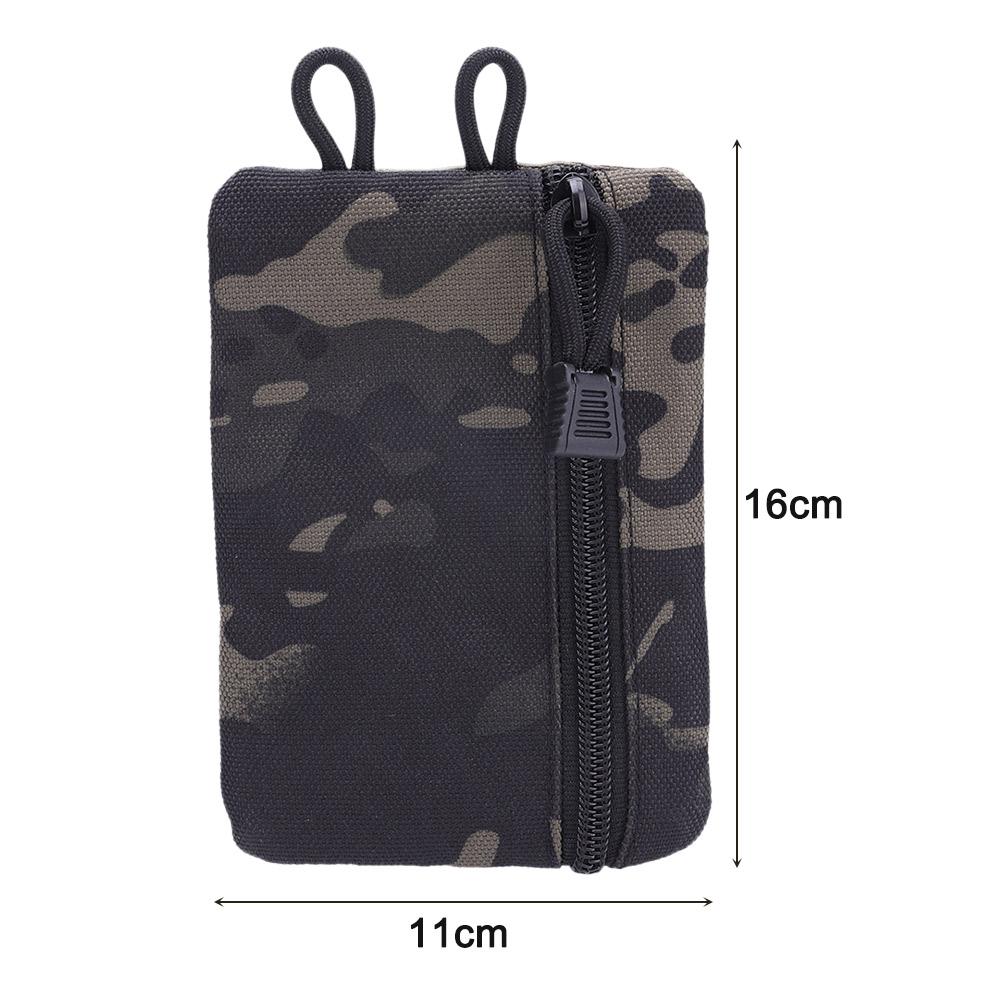 thumbnail image 2 of Bolsa multifuncional para herramientas EDC, bolsa de tela Oxford para artículos diversos para senderismo (CP), color negro, 2 uds., 2 of 8