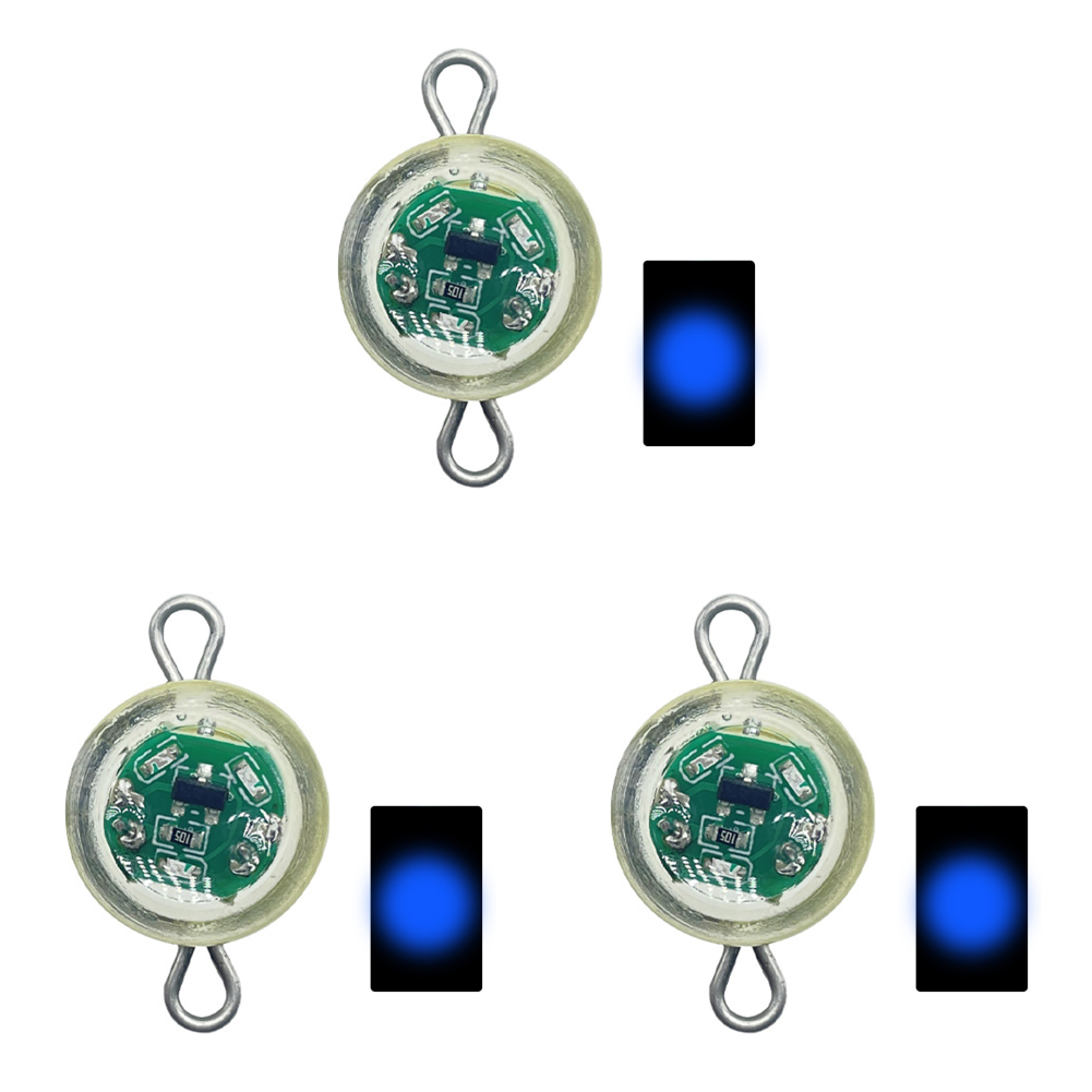 thumbnail image 5 of Lámpara LED de pesca Ehuebsd Mini lámpara de calamar de plástico Azul 3 piezas, 5 of 5