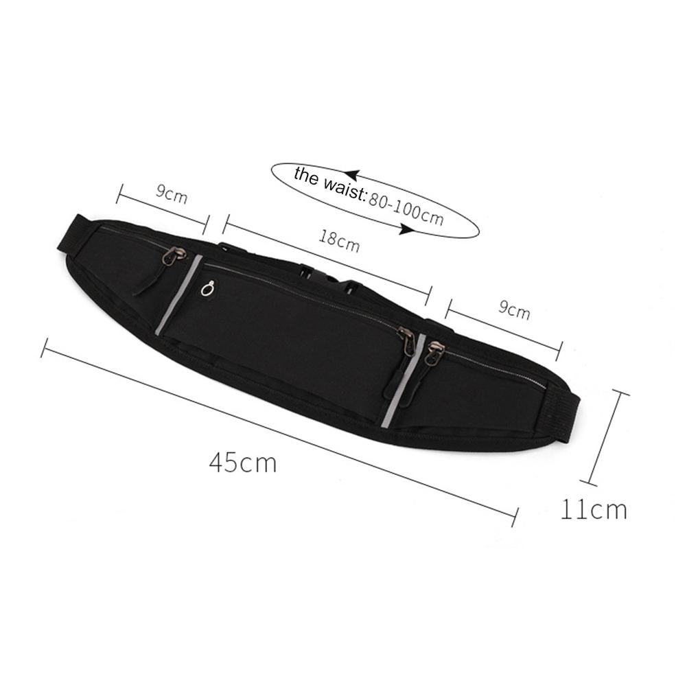 thumbnail image 2 of 4 Uds hombres mujeres deportes Mini riñonera Invisible teléfono celular Fanny Pack (negro), 2 of 9