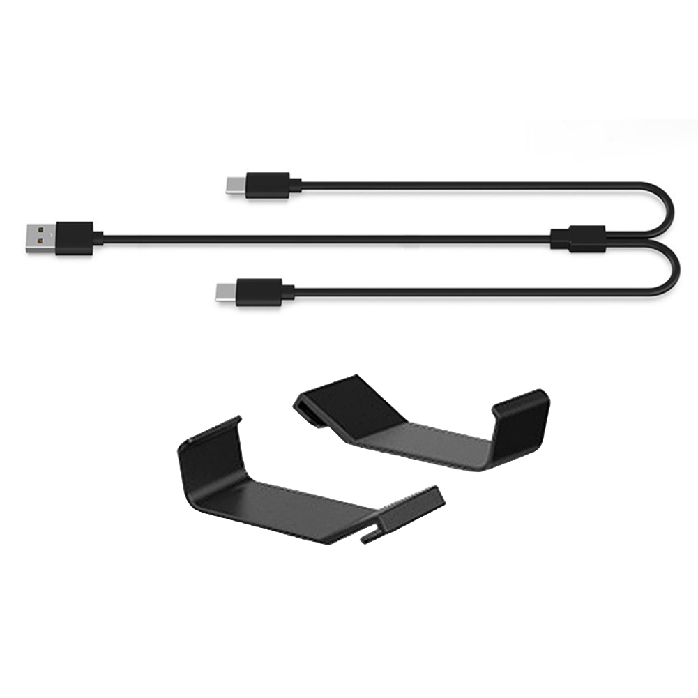thumbnail image 4 of Juego de 2 cables de carga en 1, soporte de base de cargador de almacenamiento de escritorio con ganchos para PS VR2, 4 of 9