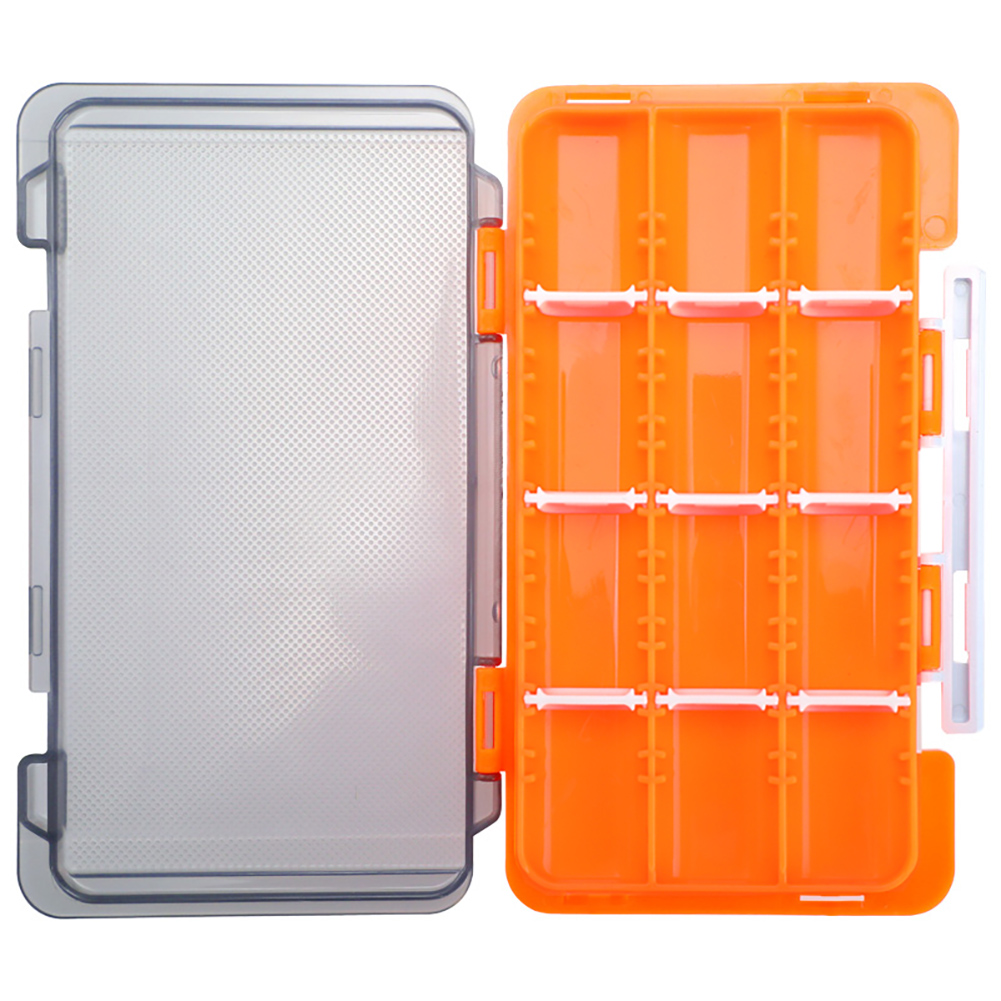 thumbnail image 1 of Cajas de señuelos de pesca, caja portátil, herramienta de gancho de cebo impermeable, naranja, 4 Uds., 1 of 5