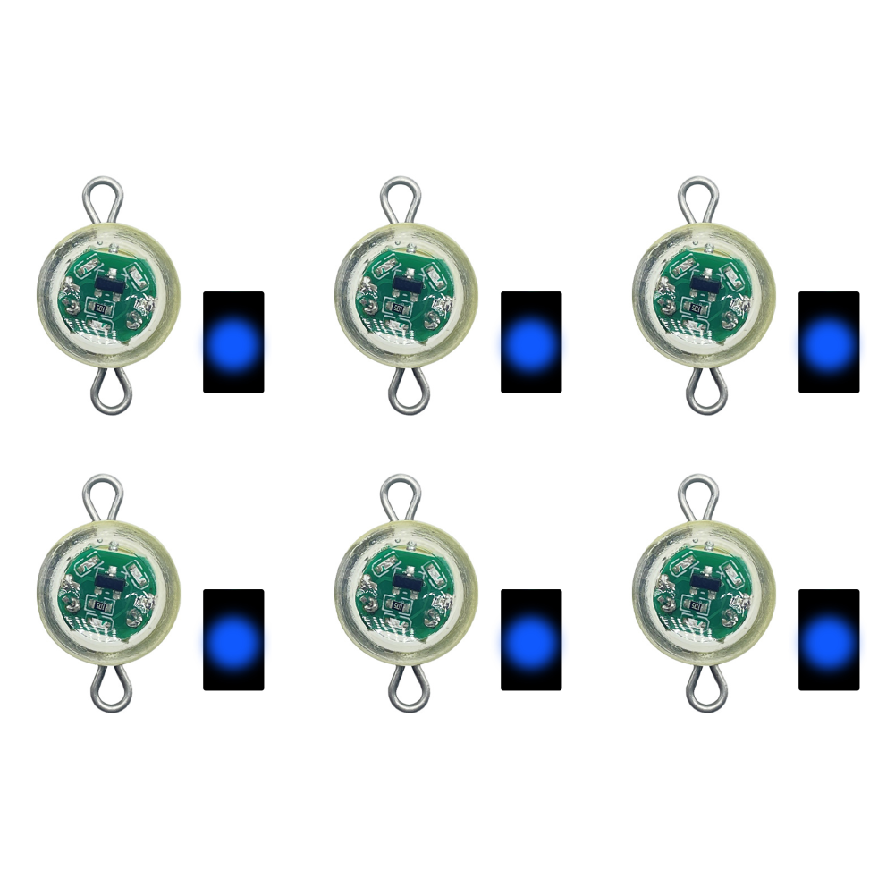 thumbnail image 5 of Pesca LED que atrae la lámpara de peces Ehuebsd Mini lámpara de calamar de plástico azul 6 piezas, 5 of 5