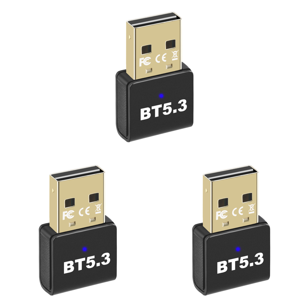 thumbnail image 3 of Adaptador USB portátil Compatible con Bluetooth 5 3, sin controlador, para ordenador de escritorio, 3 uds., 3 of 9