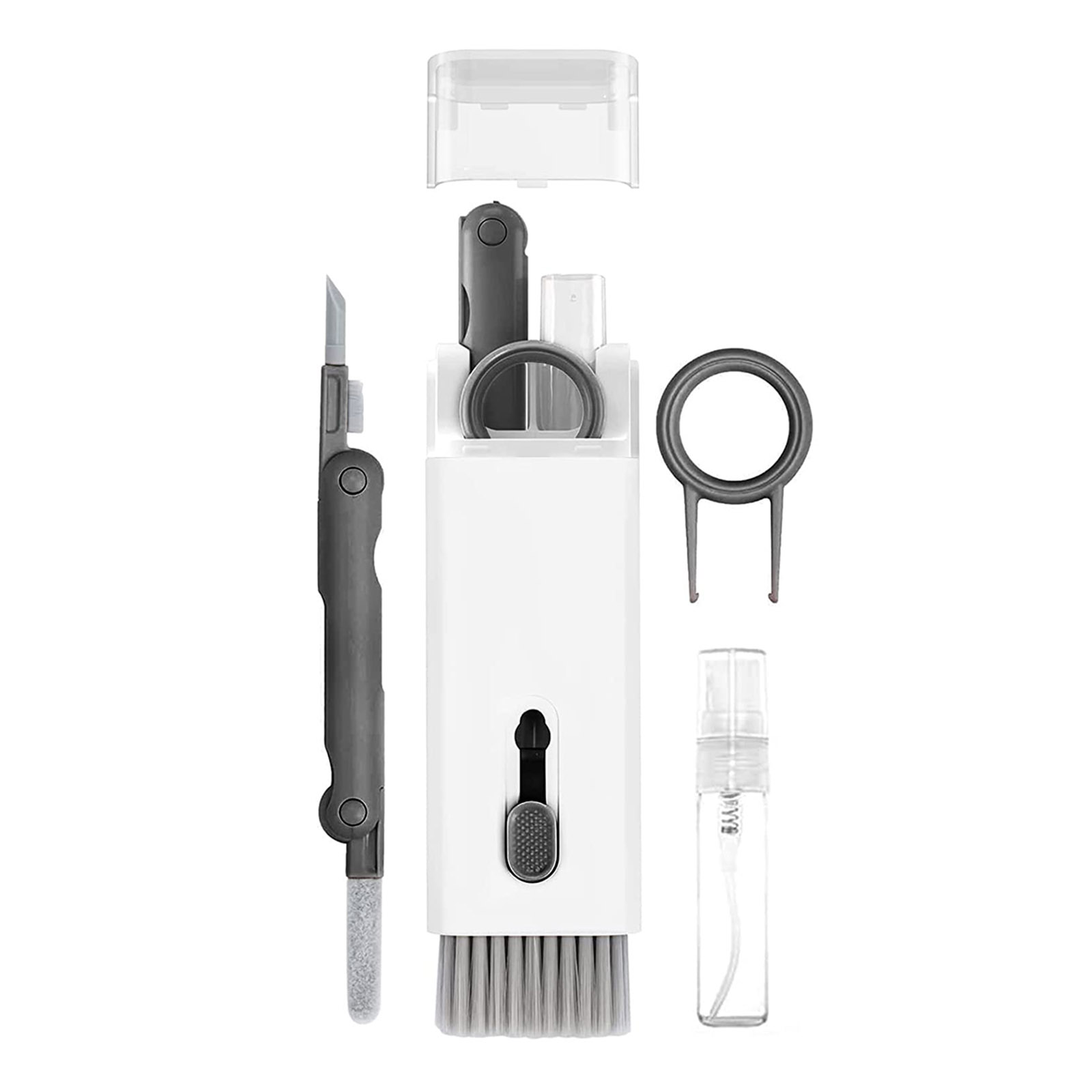 thumbnail image 3 of Kit de limpieza de auriculares 7 en 1 Cepillo para polvo de auriculares que ahorra mano de obra para productos digitales, 3 of 9