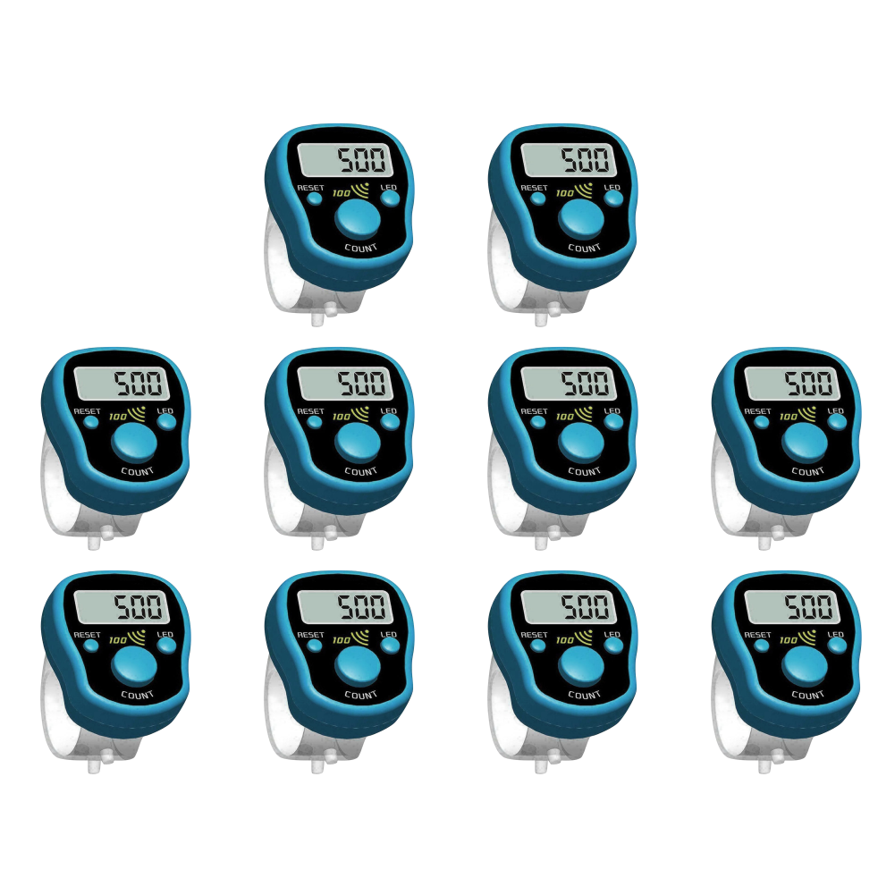 thumbnail image 5 of Tally Mini marcador de puntada fila contador de dedo LCD herramientas manuales digitales verde 10 Uds, 5 of 7