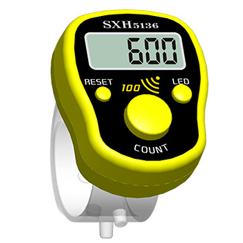 thumbnail image 1 of Tally Mini marcador de puntada fila contador de dedo LCD herramientas manuales digitales amarillo 10 Uds, 1 of 7