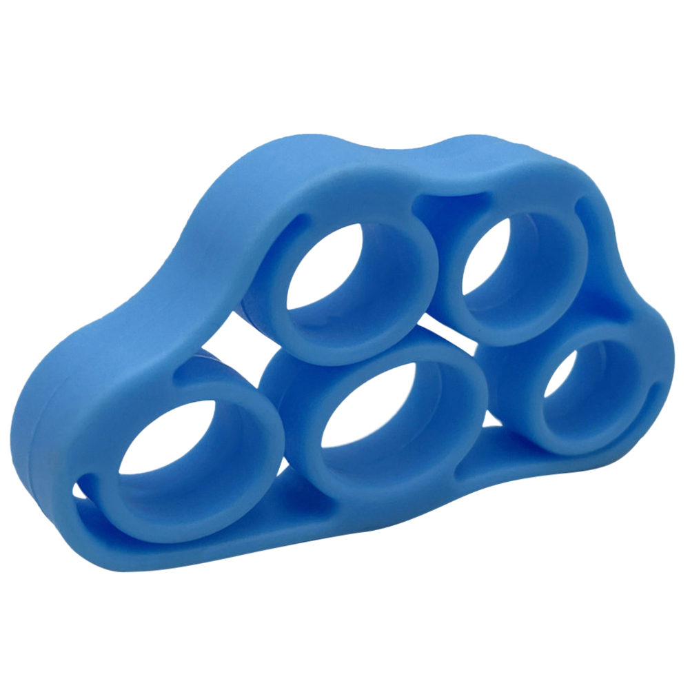 thumbnail image 1 of Banda 5 Finger Hand Grip Elástico Silicona para Gimnasio Fitness Training (6.6LB) Azul, 1 of 5